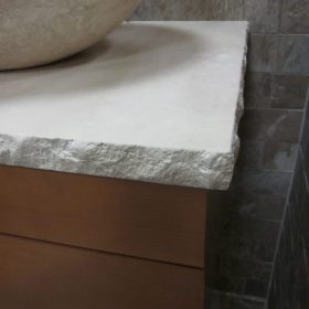Chiseled edge countertop profile