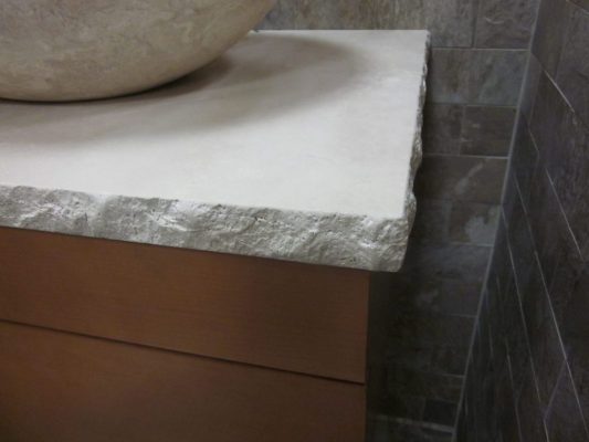 Chiseled edge countertop profile