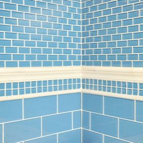 BLUE GLASS subway tiles