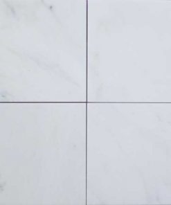 6x6 Oriental White Honed marble