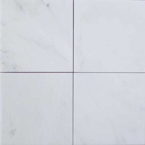 6x6 Oriental White Honed marble