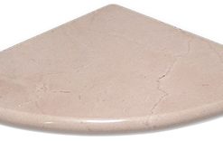 8x8 Crema Marfil Marble Corner Shelf