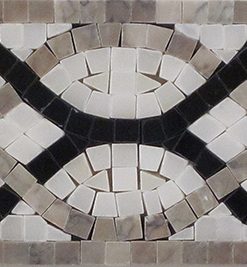 4x12 Border Pure White / Black / Temple Gray