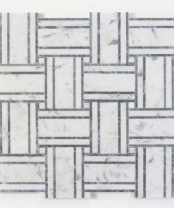 Linea / New Bacon Basketweave Carrara / Bardiglio / Carrara Dot