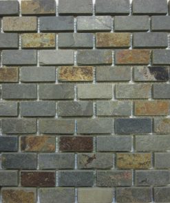 1"x2" China Multicolor Cleft Brick Mosaic