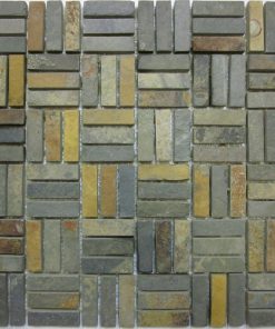 12x12 China Multi-color Slate Cross Stix Mosaic