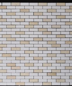 Mini Brick Thassos/Crema Marfil