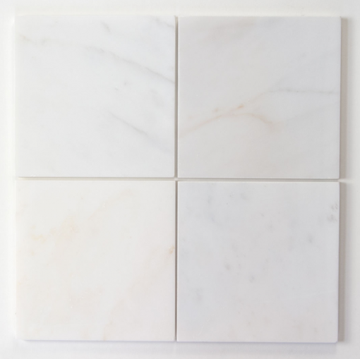 6x6 Oriental White Polished Marble