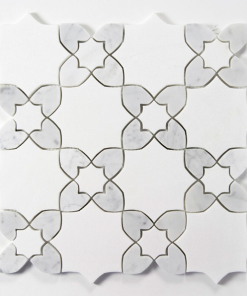 Star Mosaic Thassos / Carrara Polished Marble