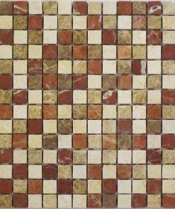 Blended Marbled Tumbled Rojo / Crema / Emperador