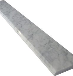 White Carrara marble saddle