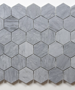 2" hex Bardiglio polished marble