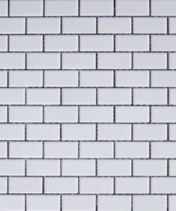 2" brick mosaic white