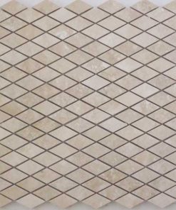 1x2 Durango Honed Travertine Mini Diamond Mosaic Sheet
