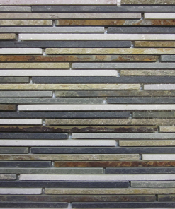 12x12 Mixed Color Slate Mini Random Stripes