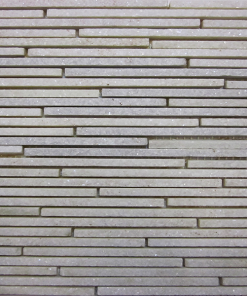 12x12 White Quartz Mini Random Stripes