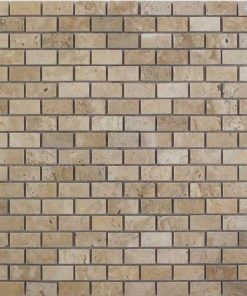 5/8x1-1/4 Medium Brick Travertine Honed