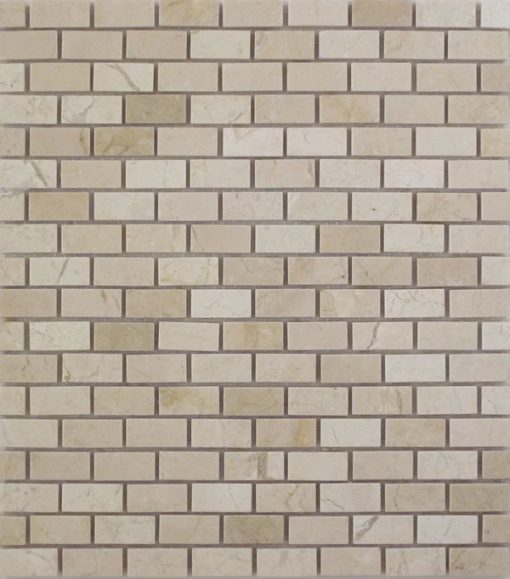 5/8x1-1/4 Crema Marfil polished marble Medium Brick