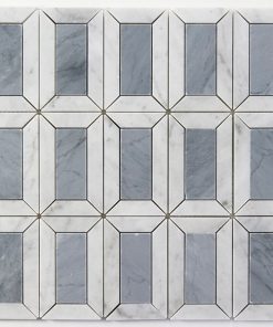 Framed Pattern Carrara Gioia / Bardiglio polished marble