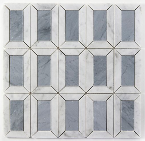 Framed Pattern Carrara Gioia / Bardiglio polished marble