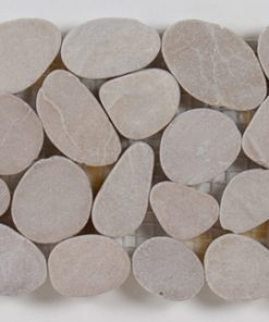 4x12 Sliced Tan Pebble Border