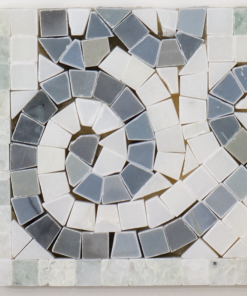 4x4 Corner Border Pure White Polished Marble / Ming / Moon