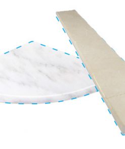 Custom fabricated shelves and saddles from Terra Tile & Marble