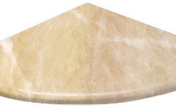 8x8 Honey Onyx Polished Marble corner shelf