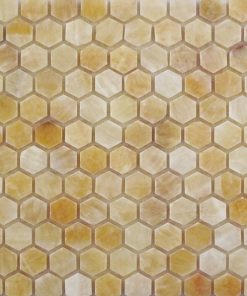 Honey Onyx Polished Marble 1" Hex