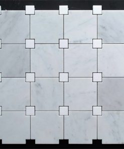 Large Square Dot Carrara / Thassos