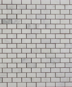 5/8x1 1/4 Oriental White Honed Marble Brick