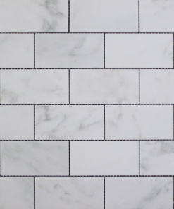 2x4 Oriental White Polished Marble