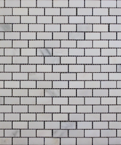 5/8x1 1/4 Oriental White Polished Marble Brick