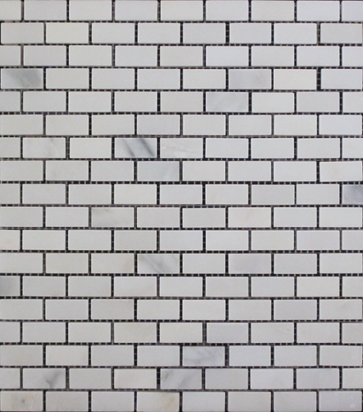 5/8x1 1/4 Oriental White Polished Marble Brick