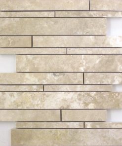 Durango Travertine Honed Waterfall Random Mosaic Sheet
