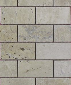 2x4 Tumbled Light Travertine Subway