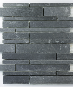 12x12 Black Slate Random Stripes