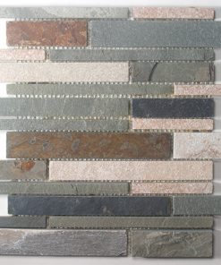 12x12 Mixed Color Slate Random Stripes