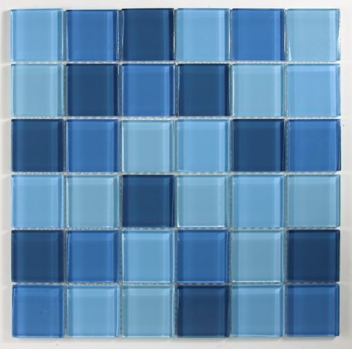 2x2 Blue Glass Mosaic