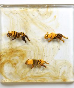 Tiger pattern Murano Glass Block tile