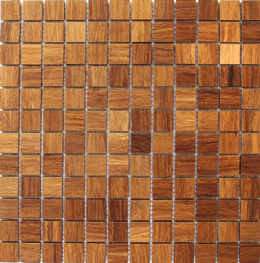 1x1 wood mosaic tile