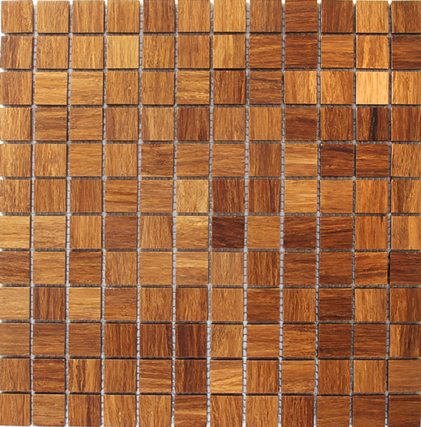 Wood Mosaics 1x1 Terra Tile And Marble, Wood Mosaic Tile
