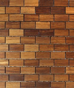 1x2 wood mosaic tile