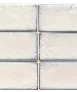 SOUK White extruded sculpted porcelain tile