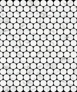 Prestige Recycled Glass Carrara Penny Round Glass
