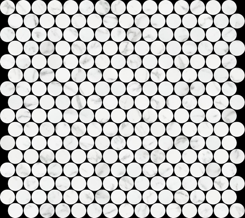 Prestige Recycled Glass Carrara Penny Round Glass